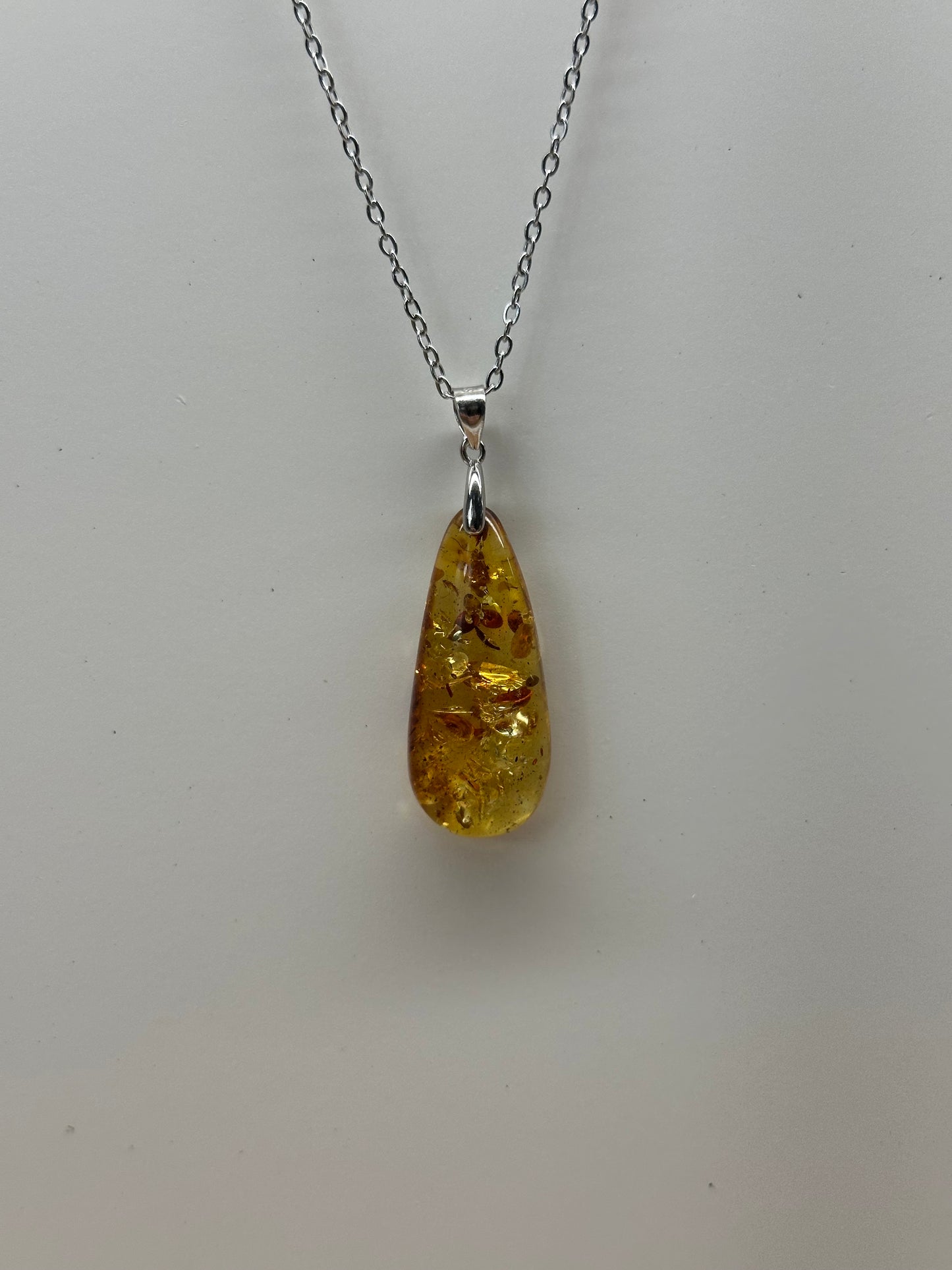 Amber Oval 925 Pendants