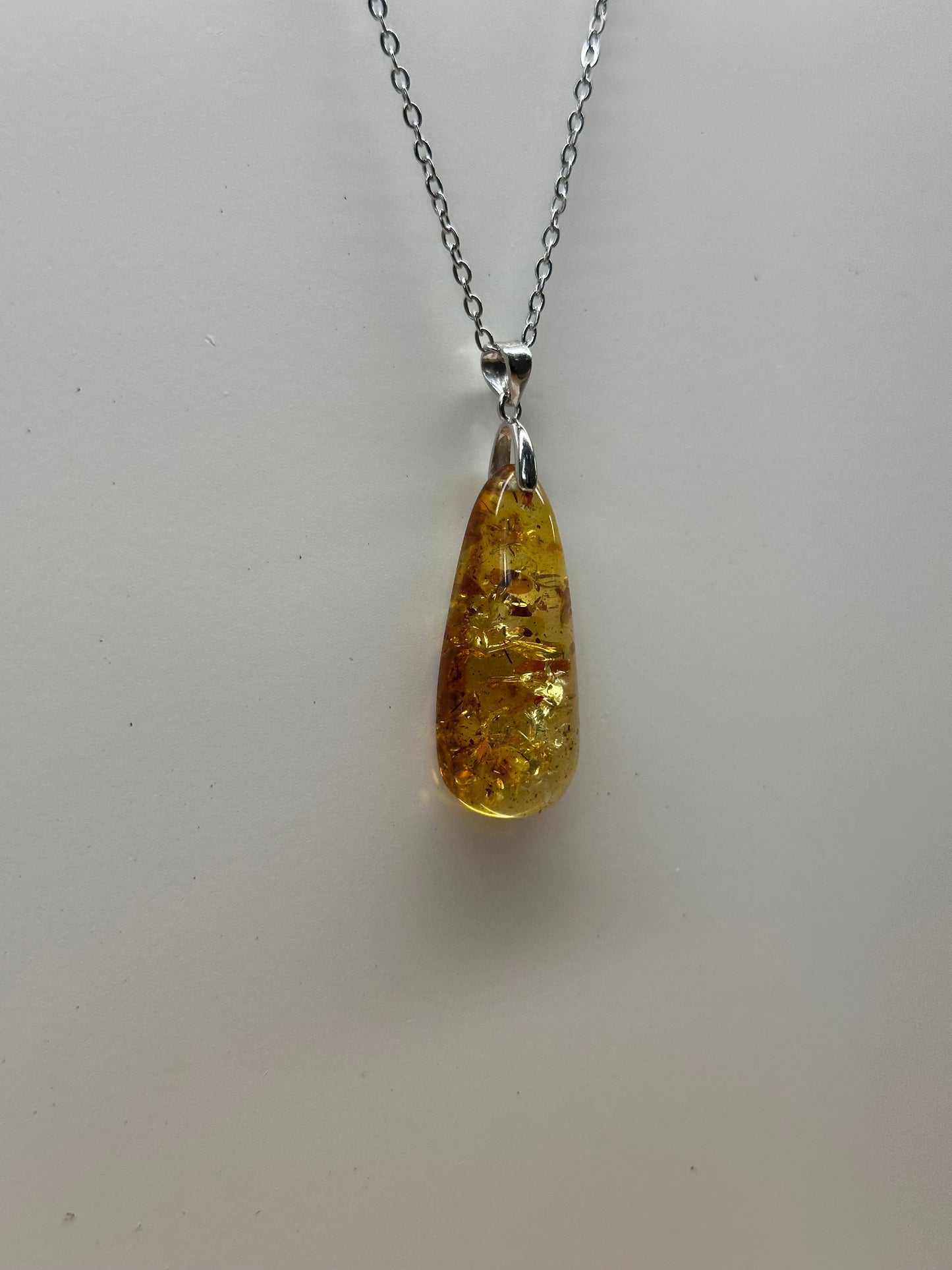 Amber Oval 925 Pendants