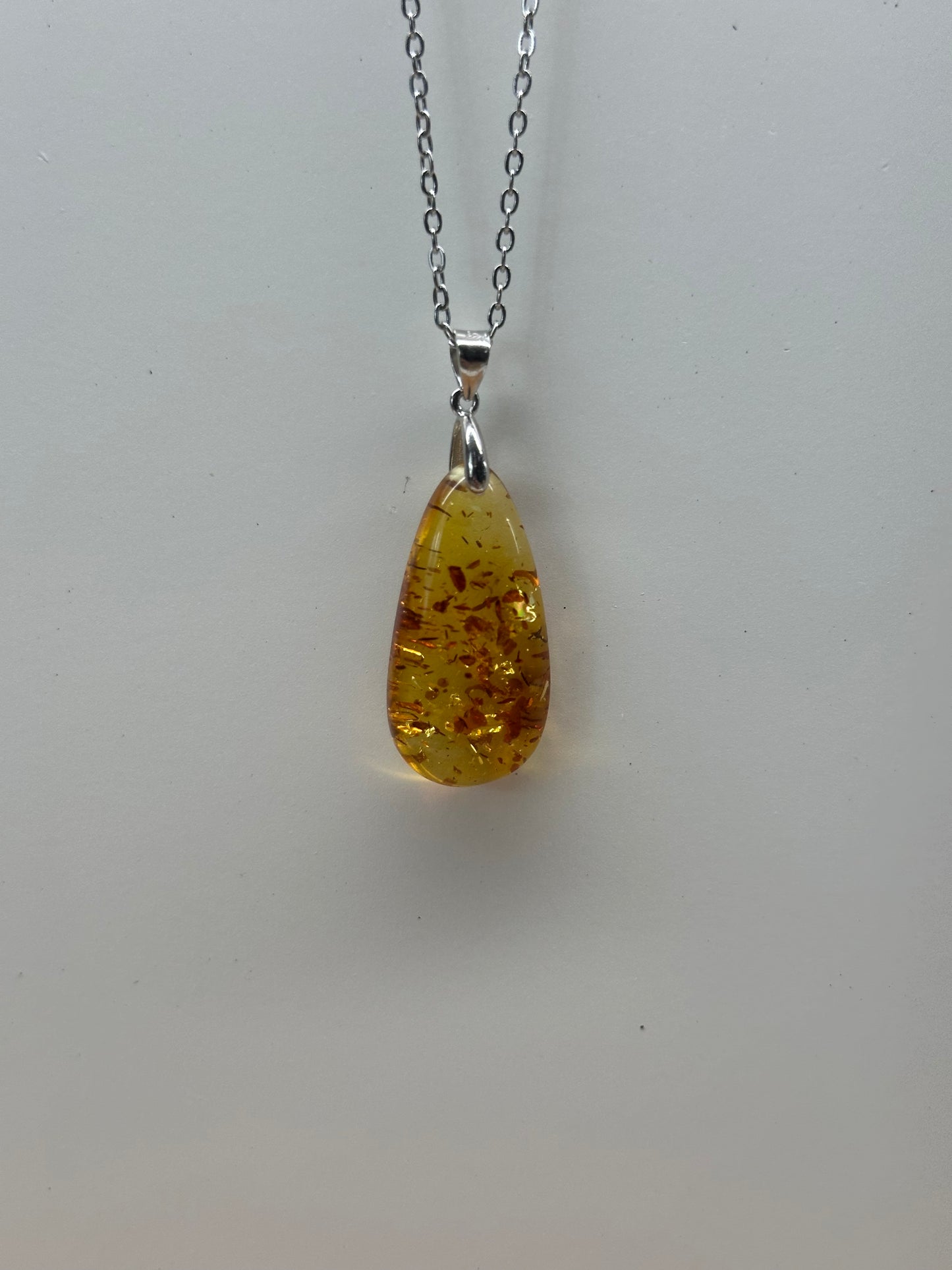 Amber Oval 925 Pendants