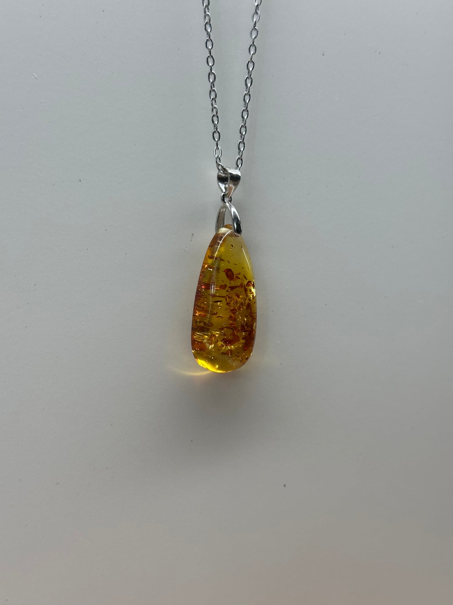 Amber Oval 925 Pendants