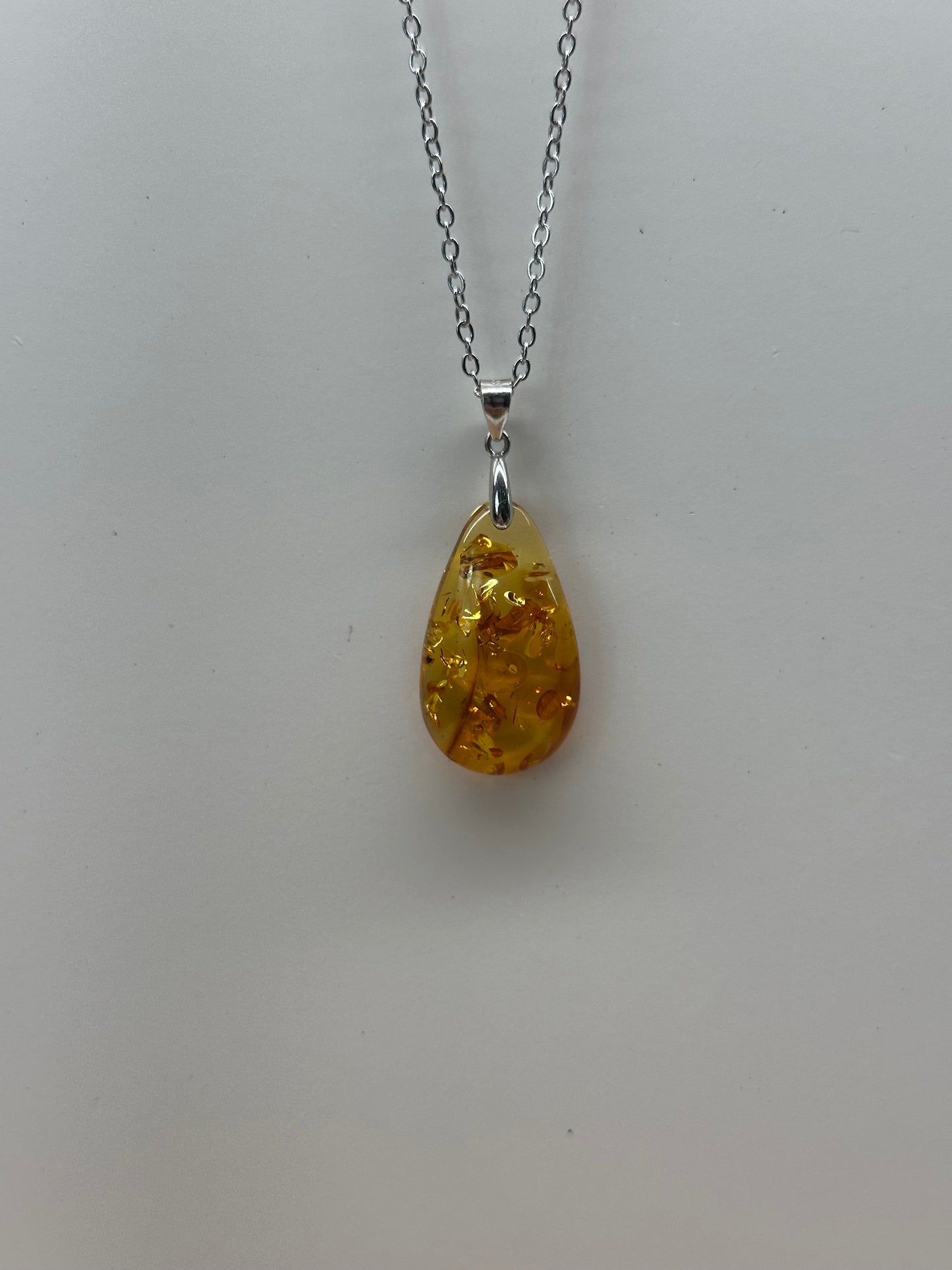 Amber Oval 925 Pendants