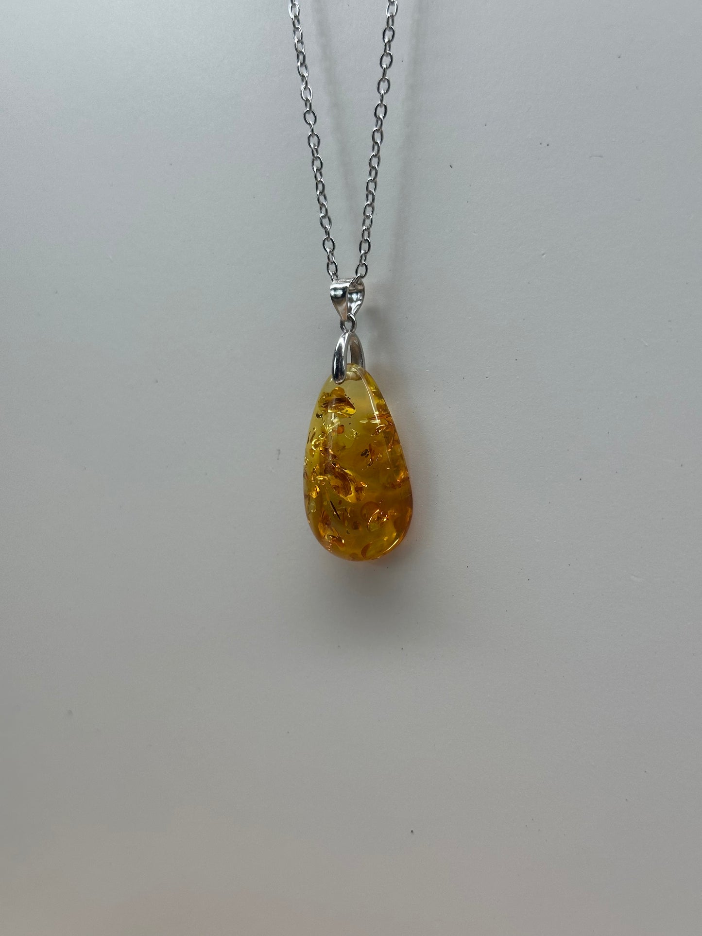 Amber Oval 925 Pendants