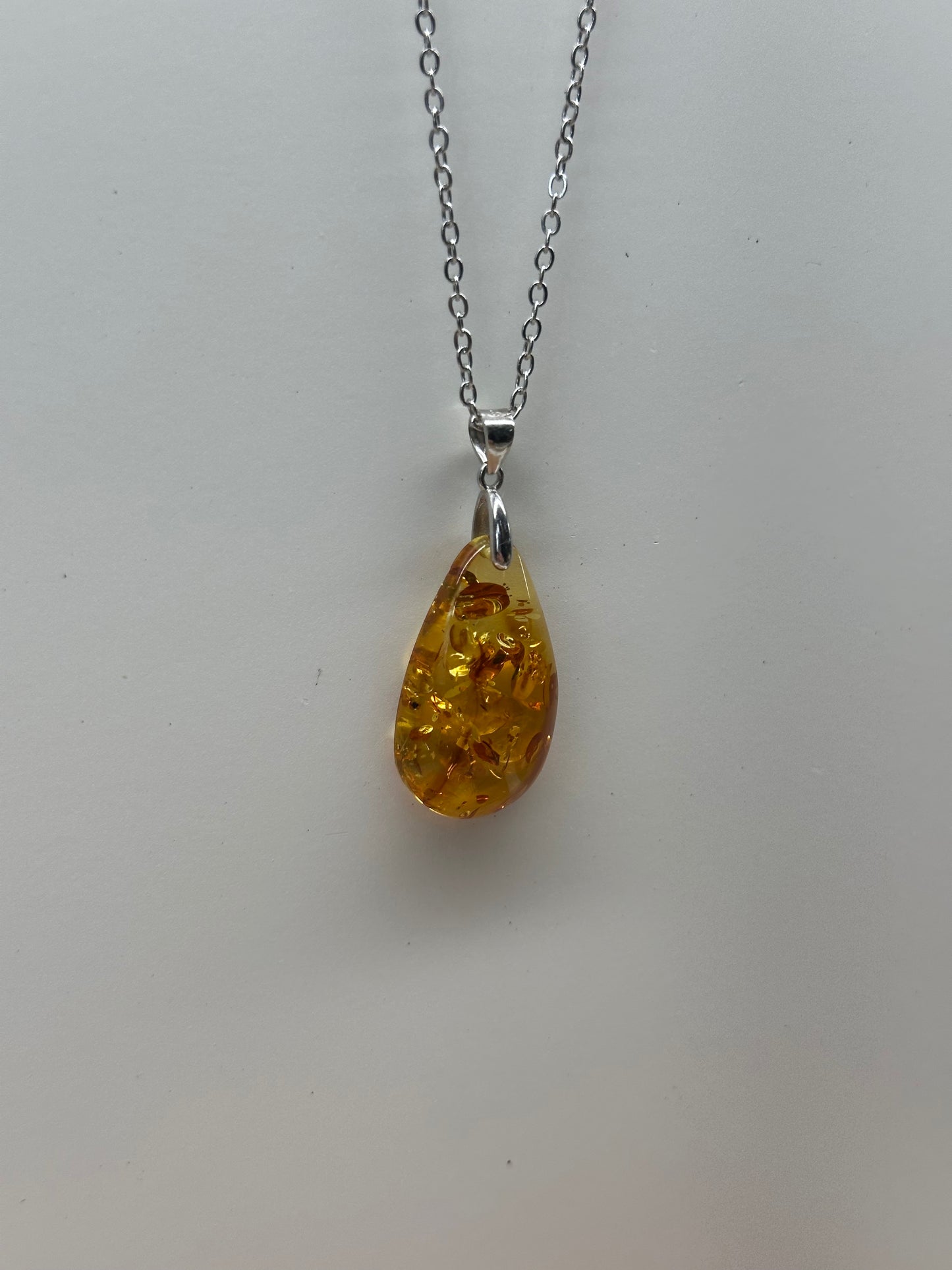 Amber Oval 925 Pendants