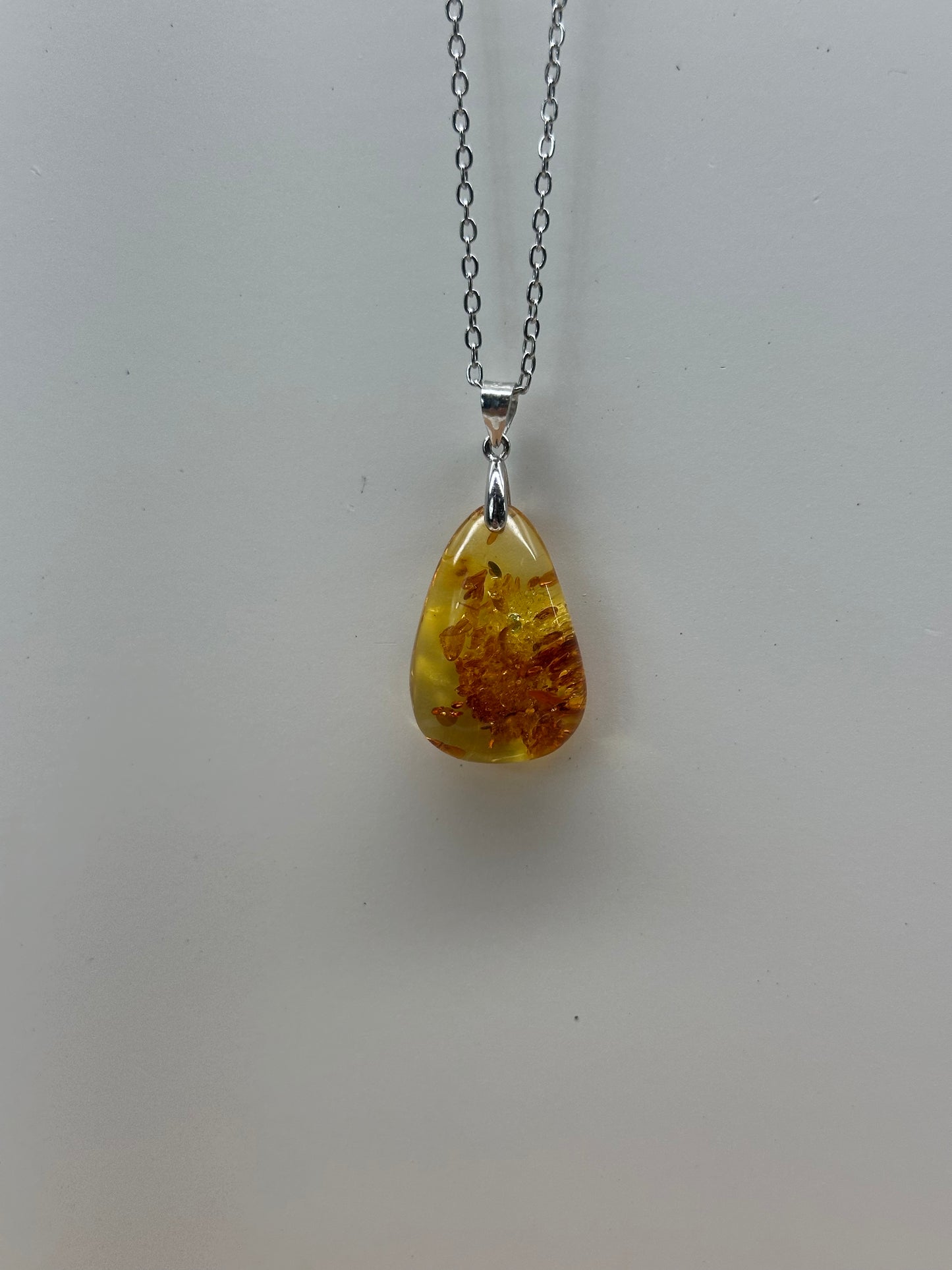 Amber Oval 925 Pendants