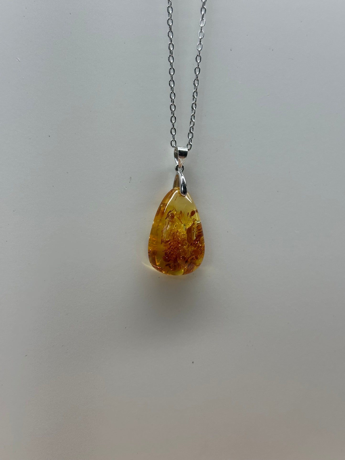 Amber Oval 925 Pendants