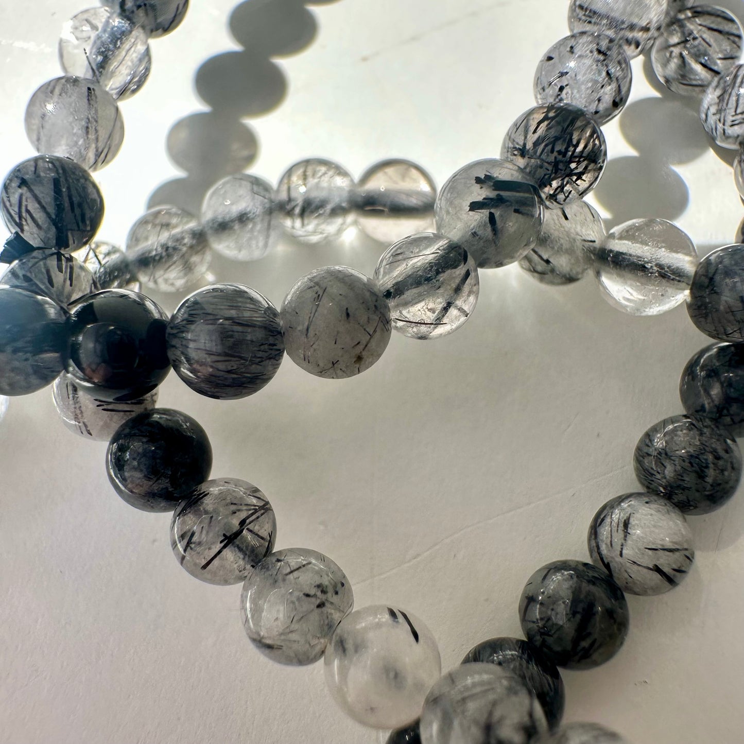 Quartz & Tourmaline 4mm Bracelets