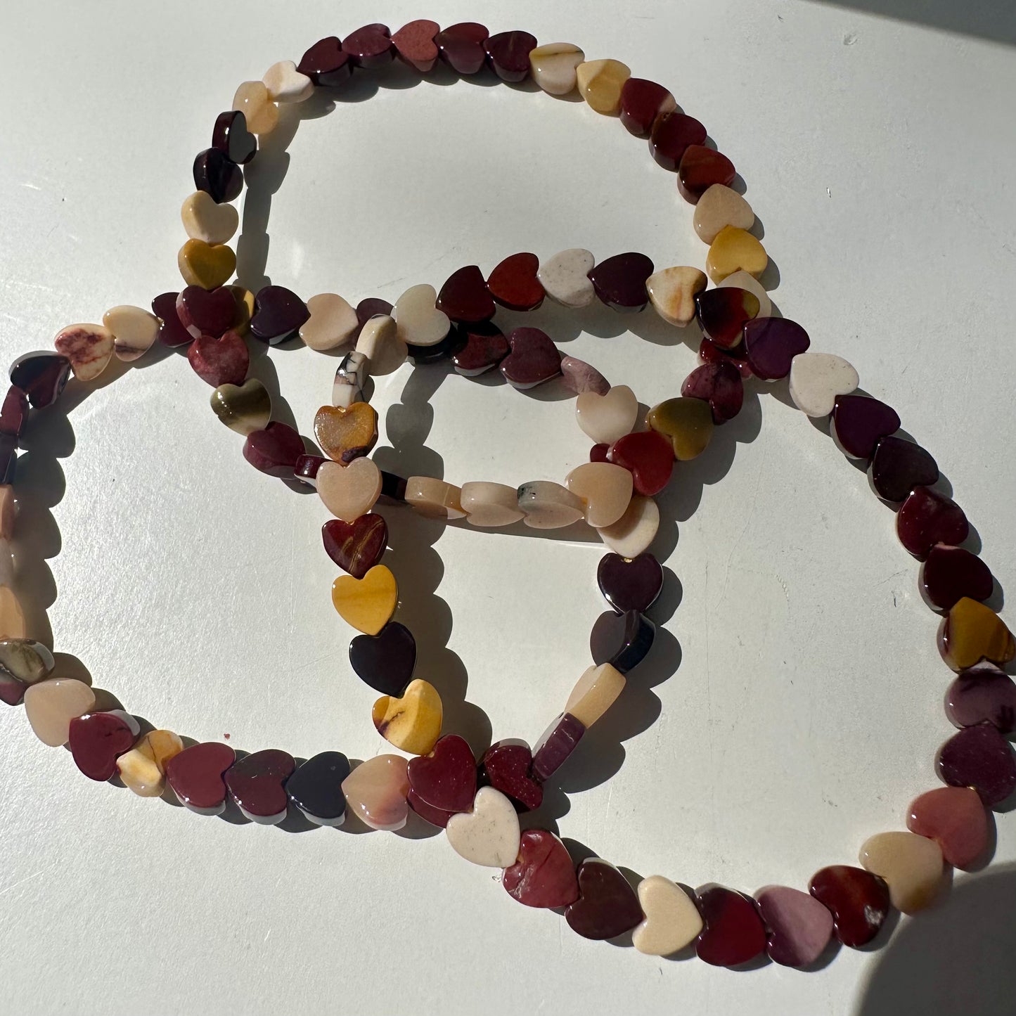 Mookaite Heart Bracelets