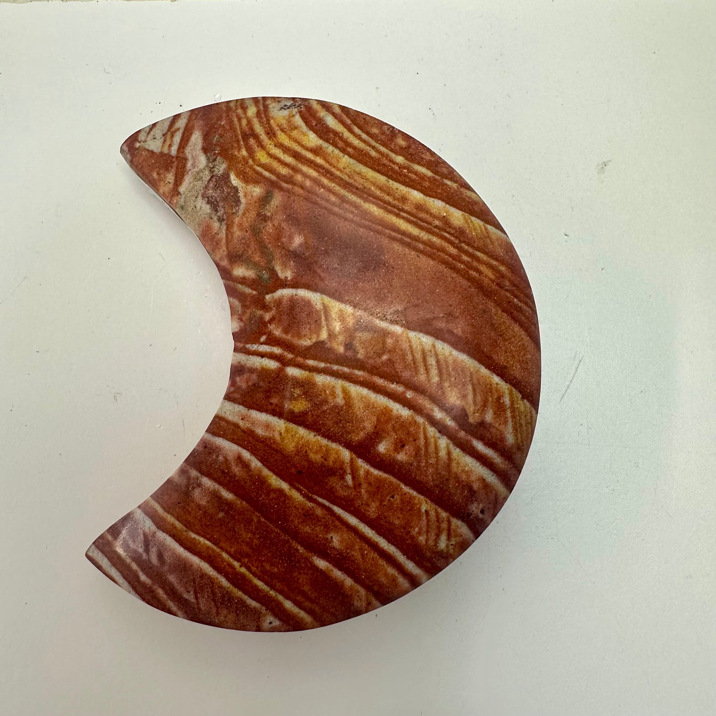 Painted Jasper Moon On Stand