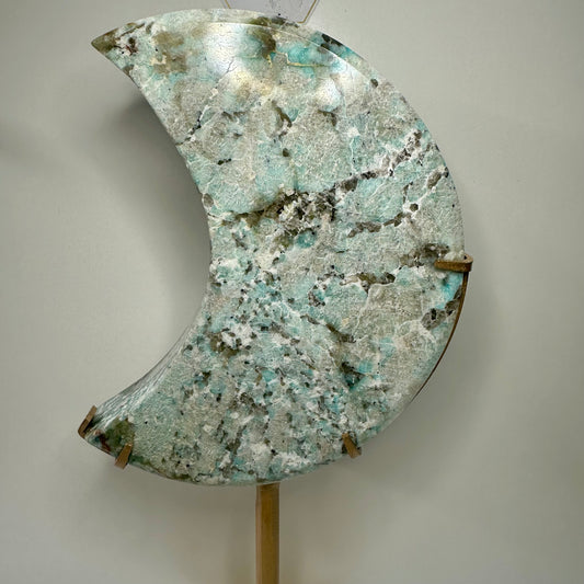 Amazonite Moon On Stand