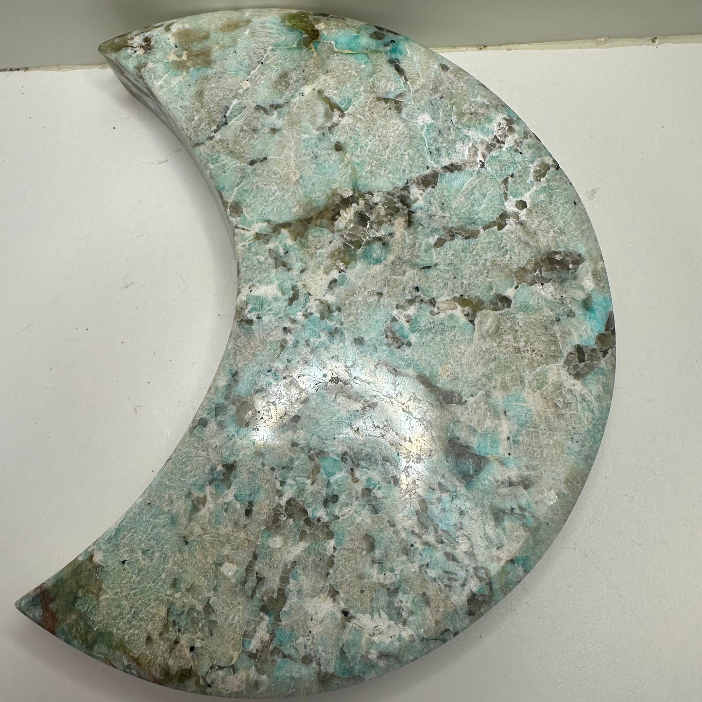 Amazonite Moon On Stand