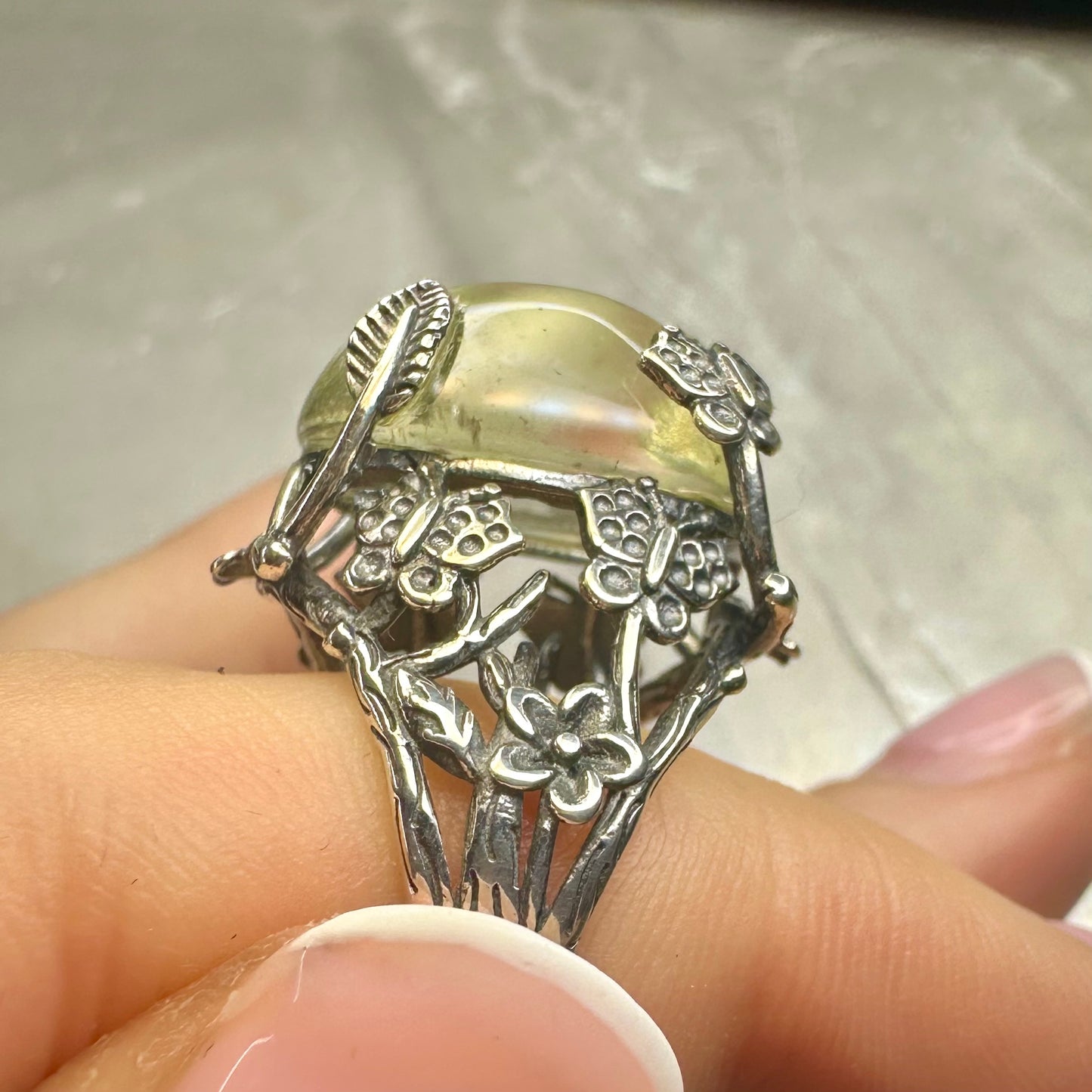 Citrine Adjustable Ring