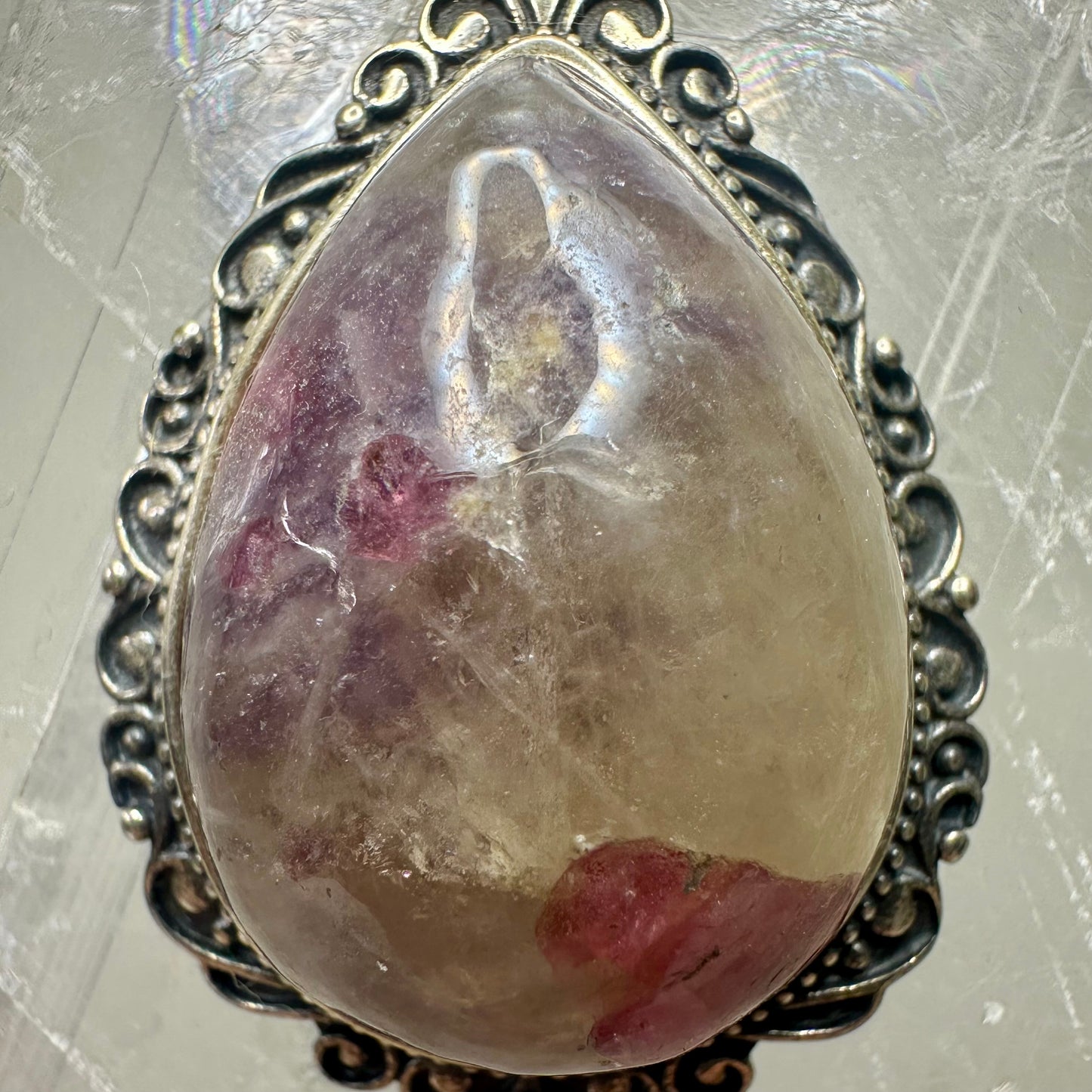 Unicorn Stone Teardrop Pendant 925