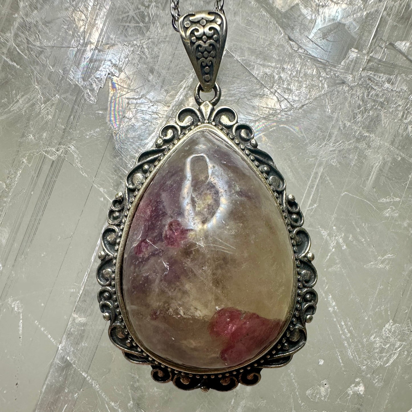 Unicorn Stone Teardrop Pendant 925