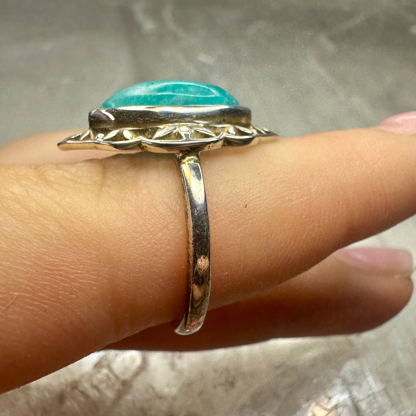 Amazonite Size M Ring