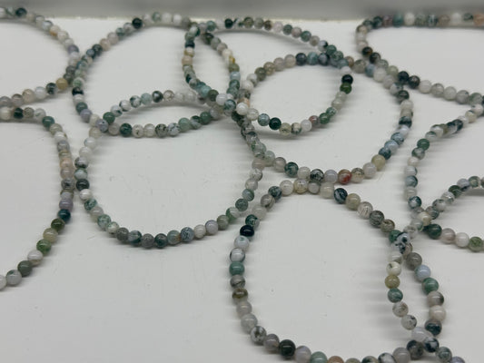 Moss Agate 4mm Bracelets