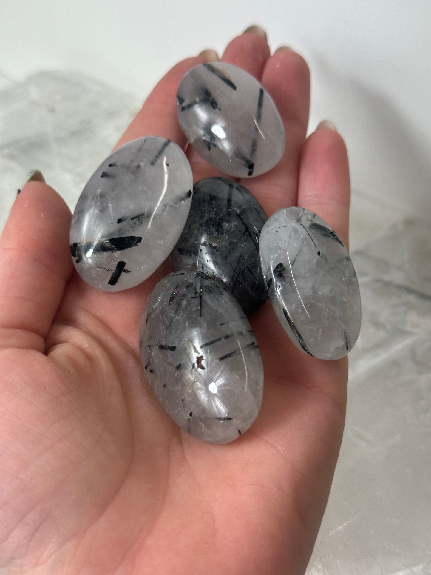 Quartz & Tourmaline Small Palms