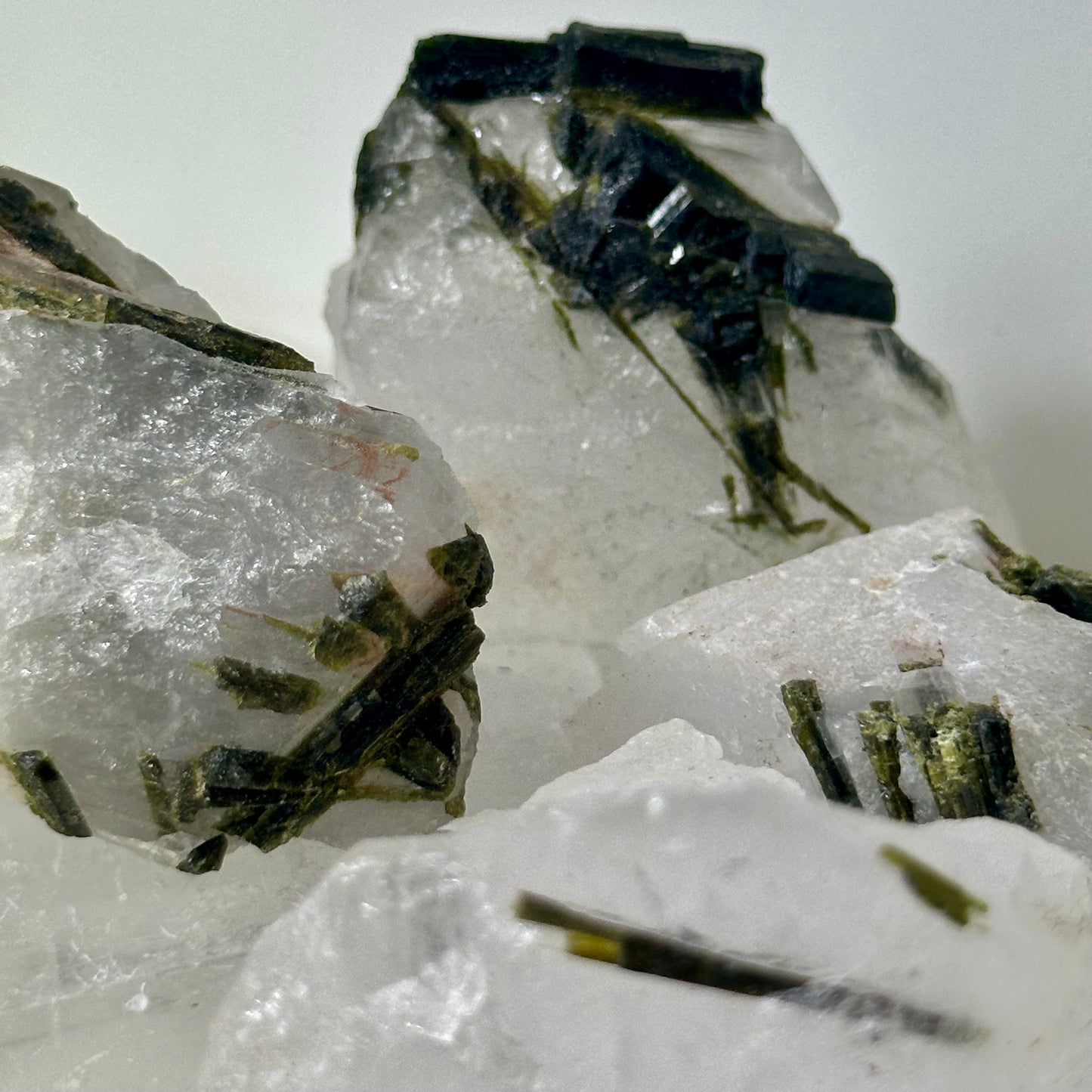 Quartz & Green Tourmaline Raws