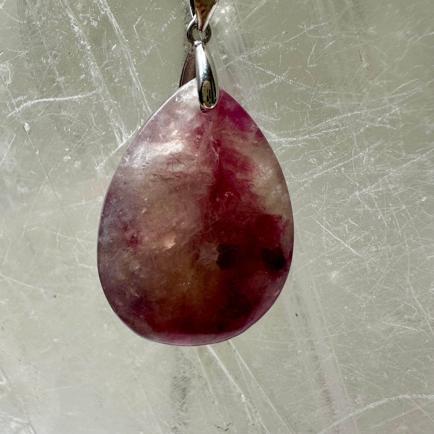 925 Pink Tourmailine Pendants 3cm