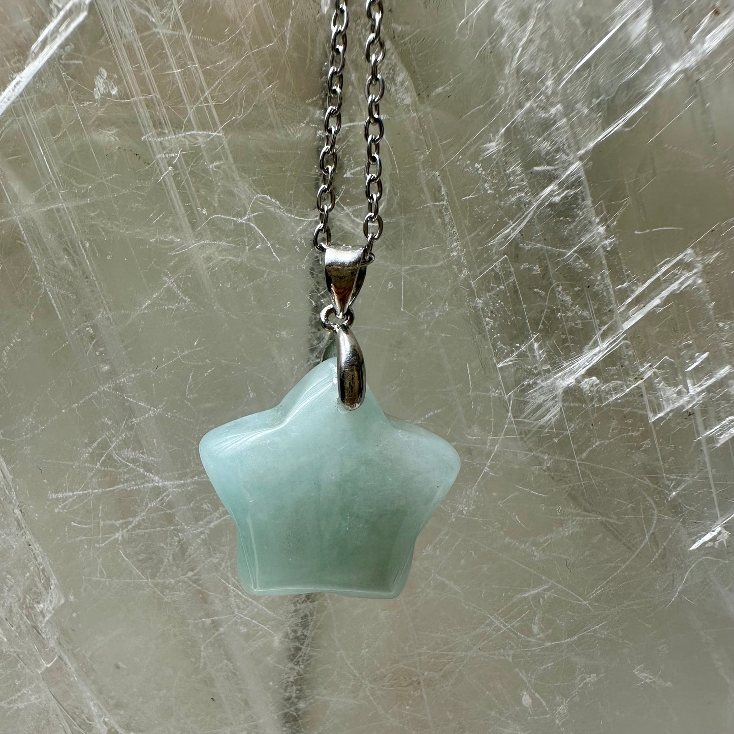 925 Aquamarine Star Pendants 2cm