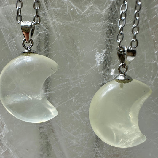 925 Citrine Moon Pendants