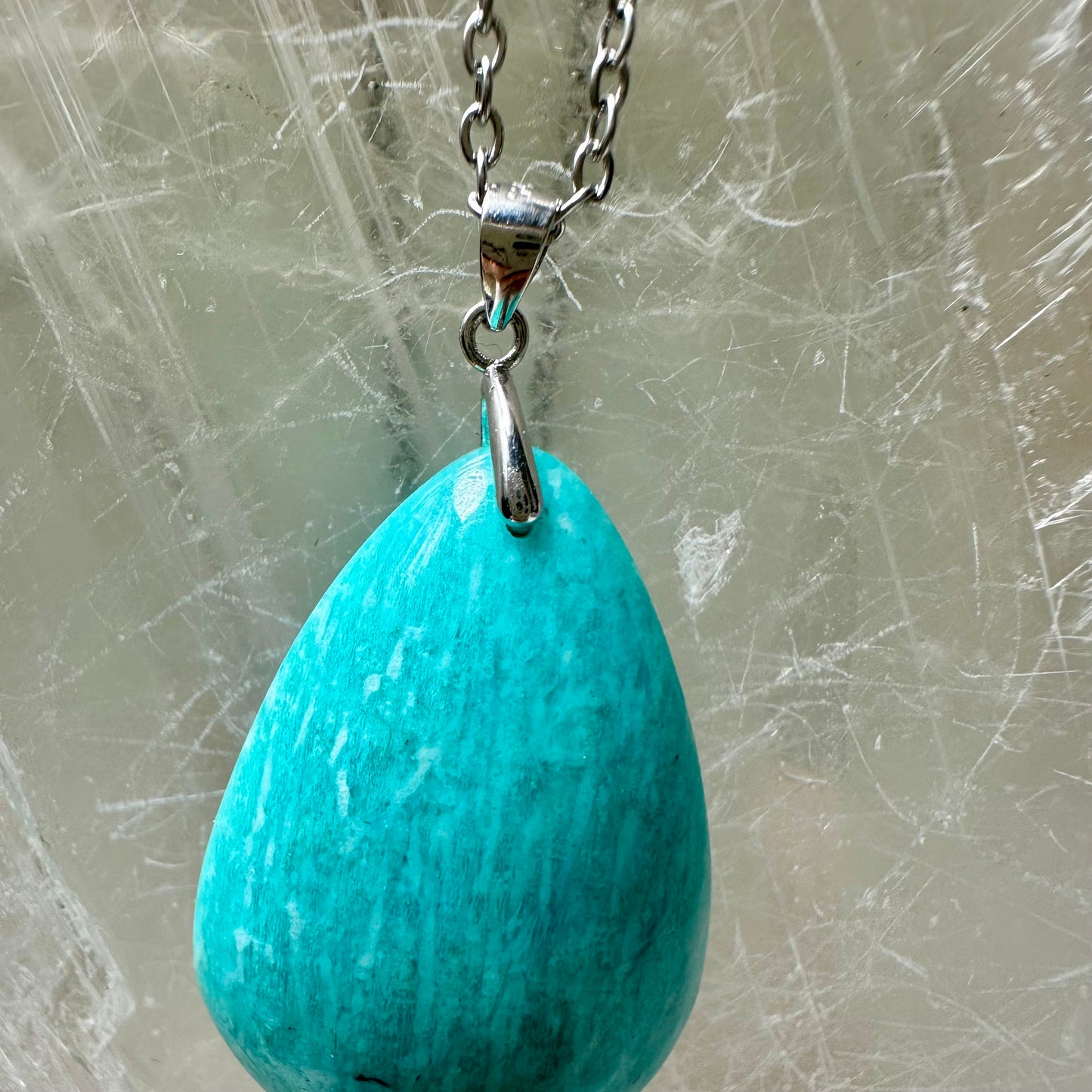 925 Amazonite Pendant 4cm