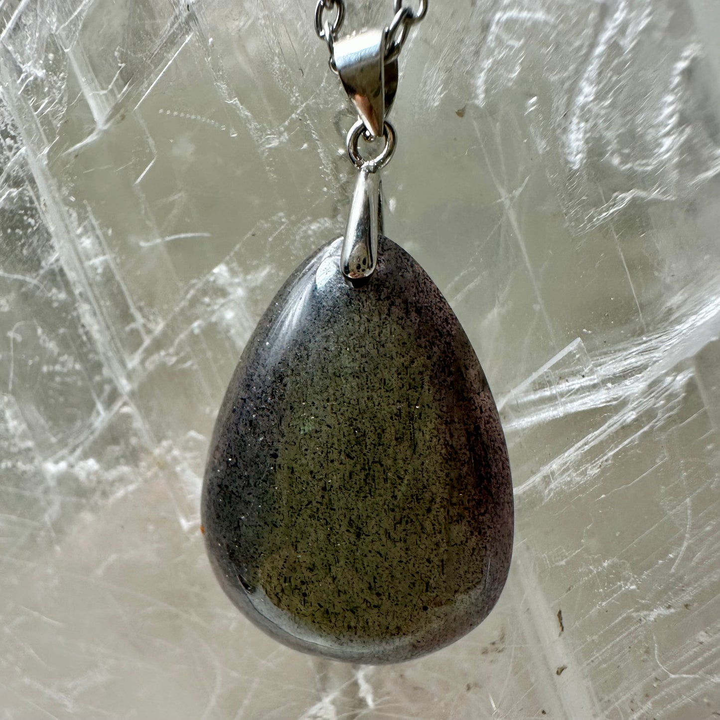 925 Labradorite Tear Duct Pendants 3cm