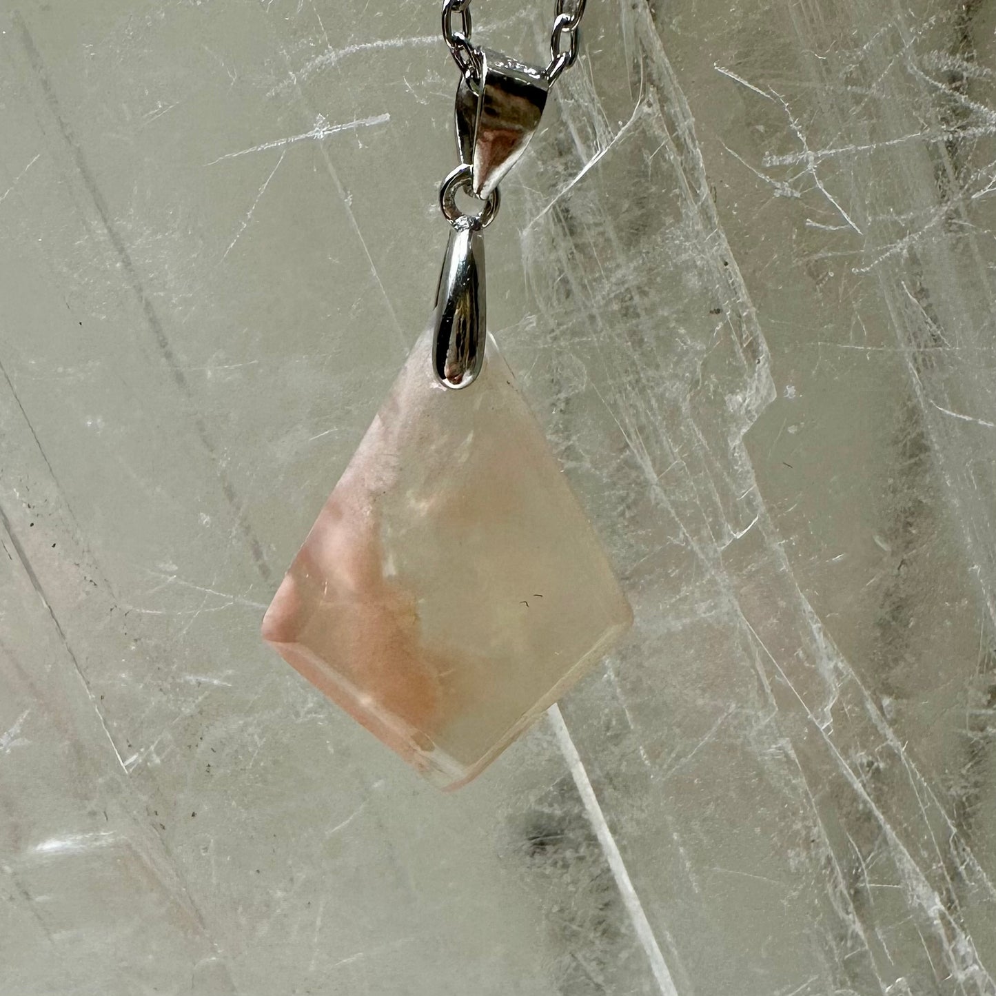 925 Flower Agate Dimond Pendents 2cm