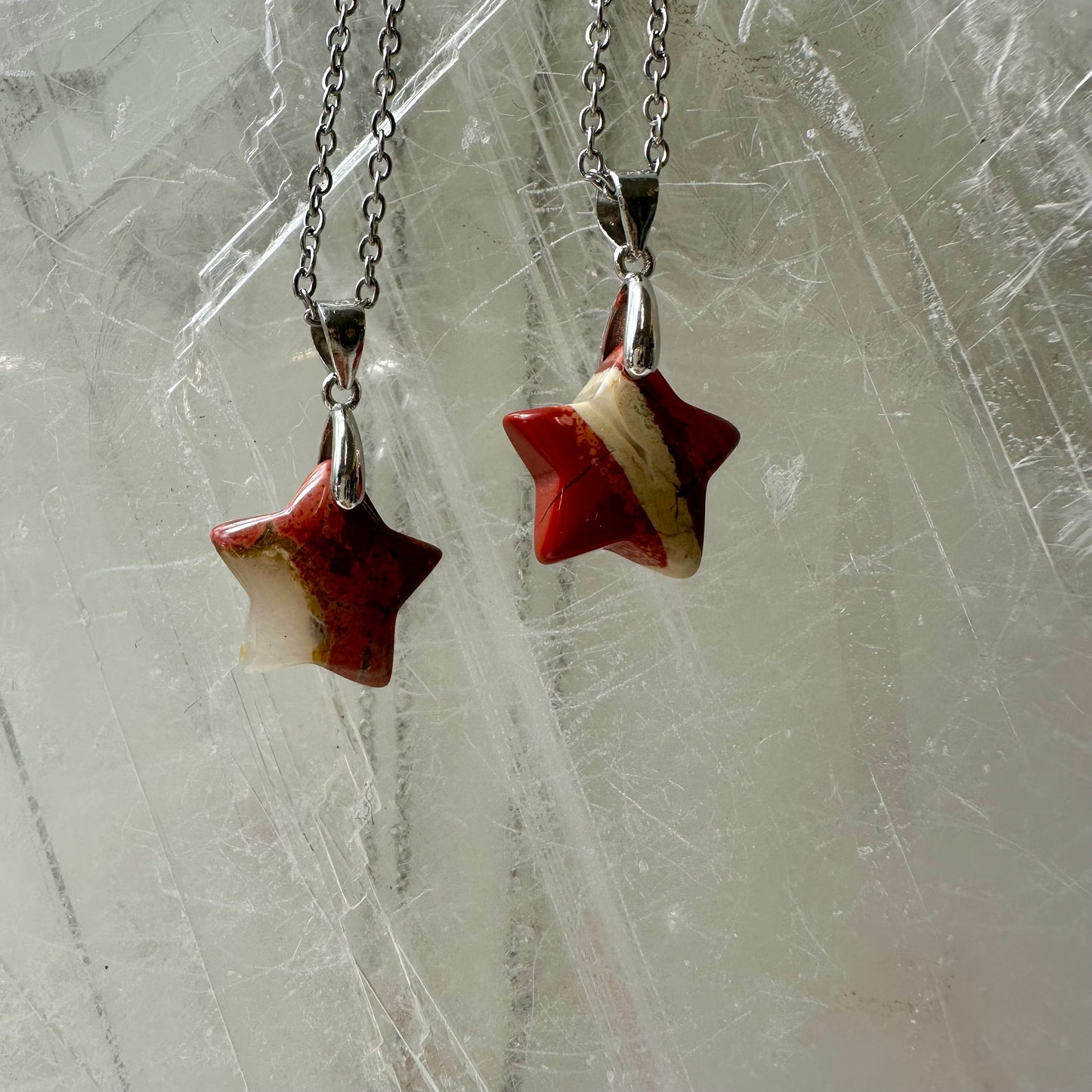 Red Jasper 925 Star Mini Pendants
