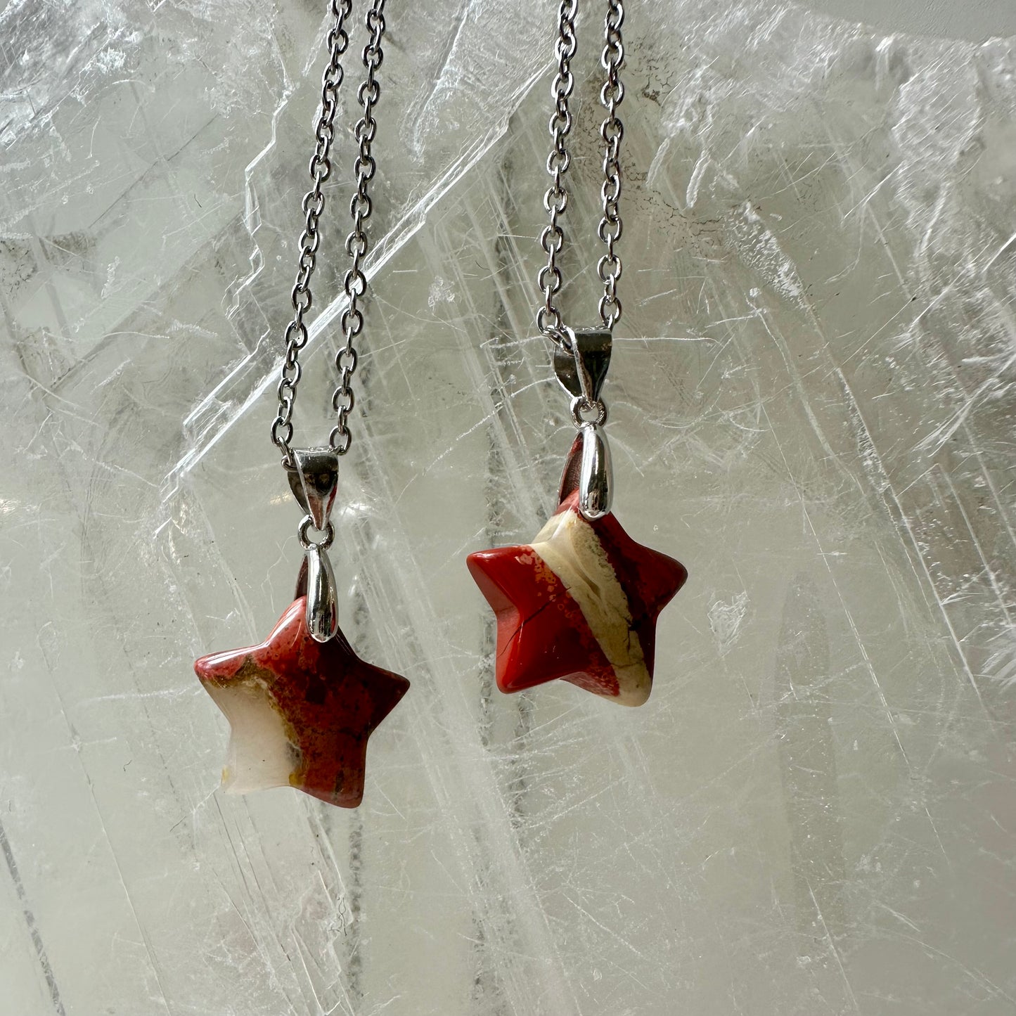 Red Jasper 925 Star Mini Pendants