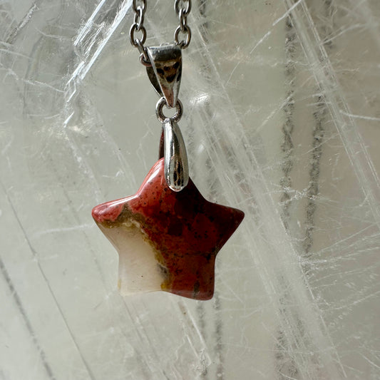 Red Jasper 925 Star Mini Pendants