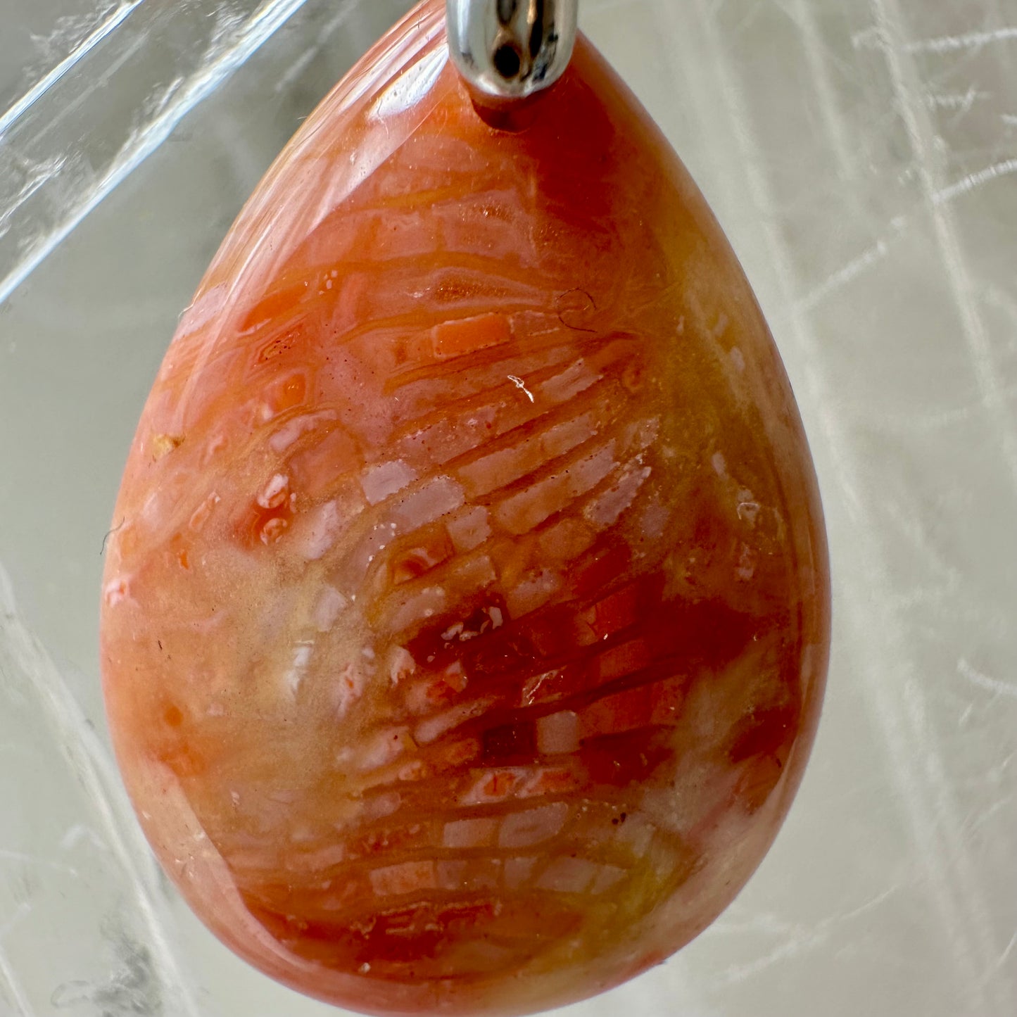 Coral 925 Tear Ducked Mini Pendant