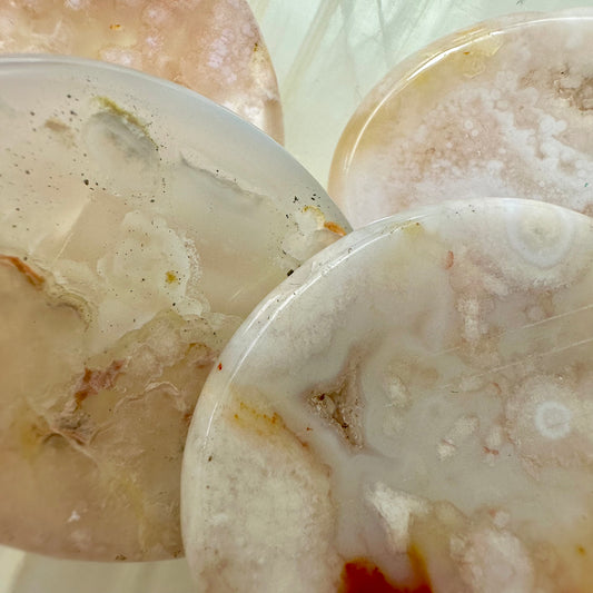 Flower Agate Worry Stones
