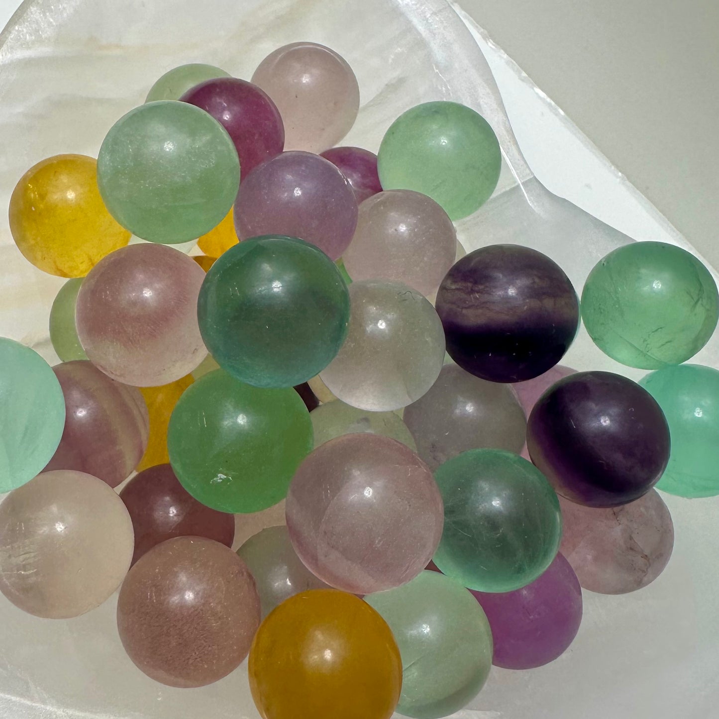 Rainbow Fluorite Mini Spheres