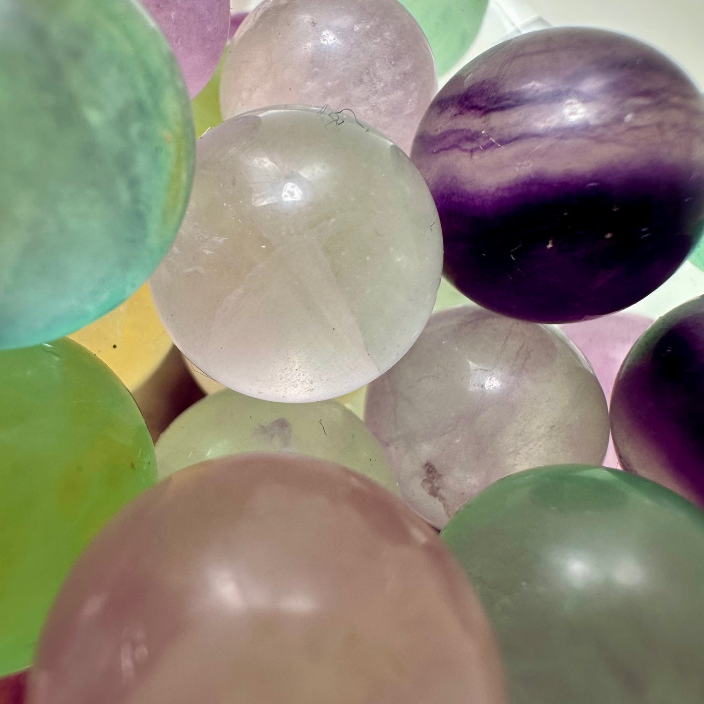 Rainbow Fluorite Mini Spheres
