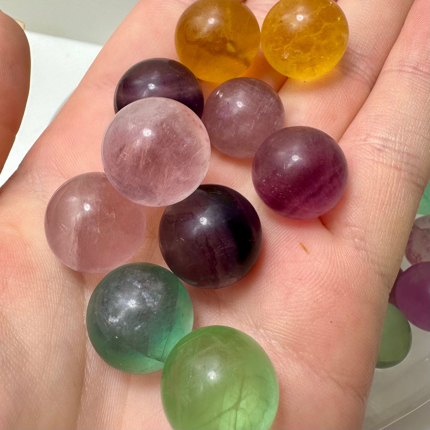 Rainbow Fluorite Mini Spheres