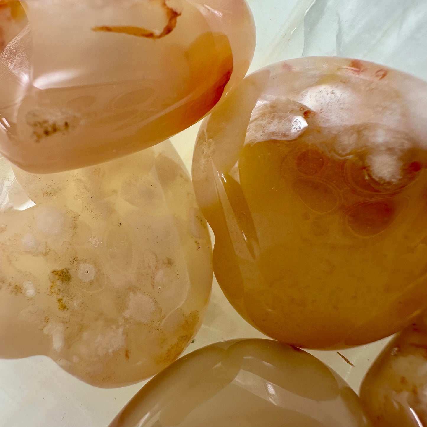 Flower Agate Hearts