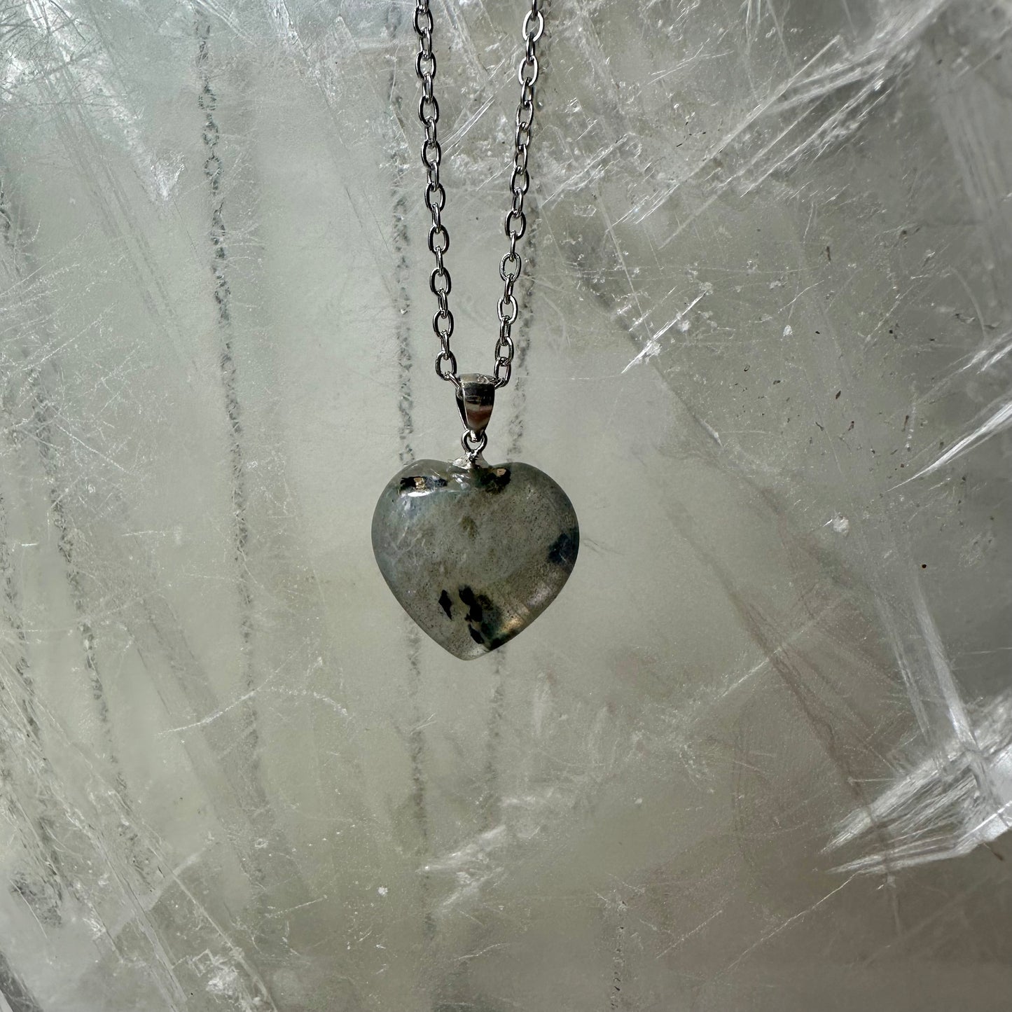 Labradorite 925 Heart Mini Pendants