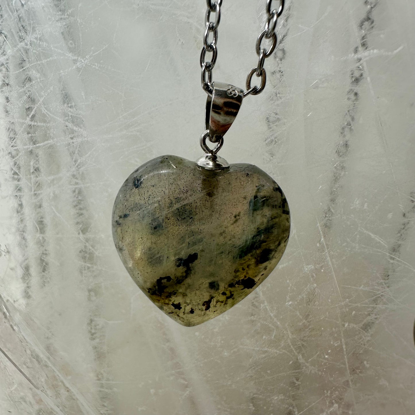 Labradorite 925 Heart Mini Pendants