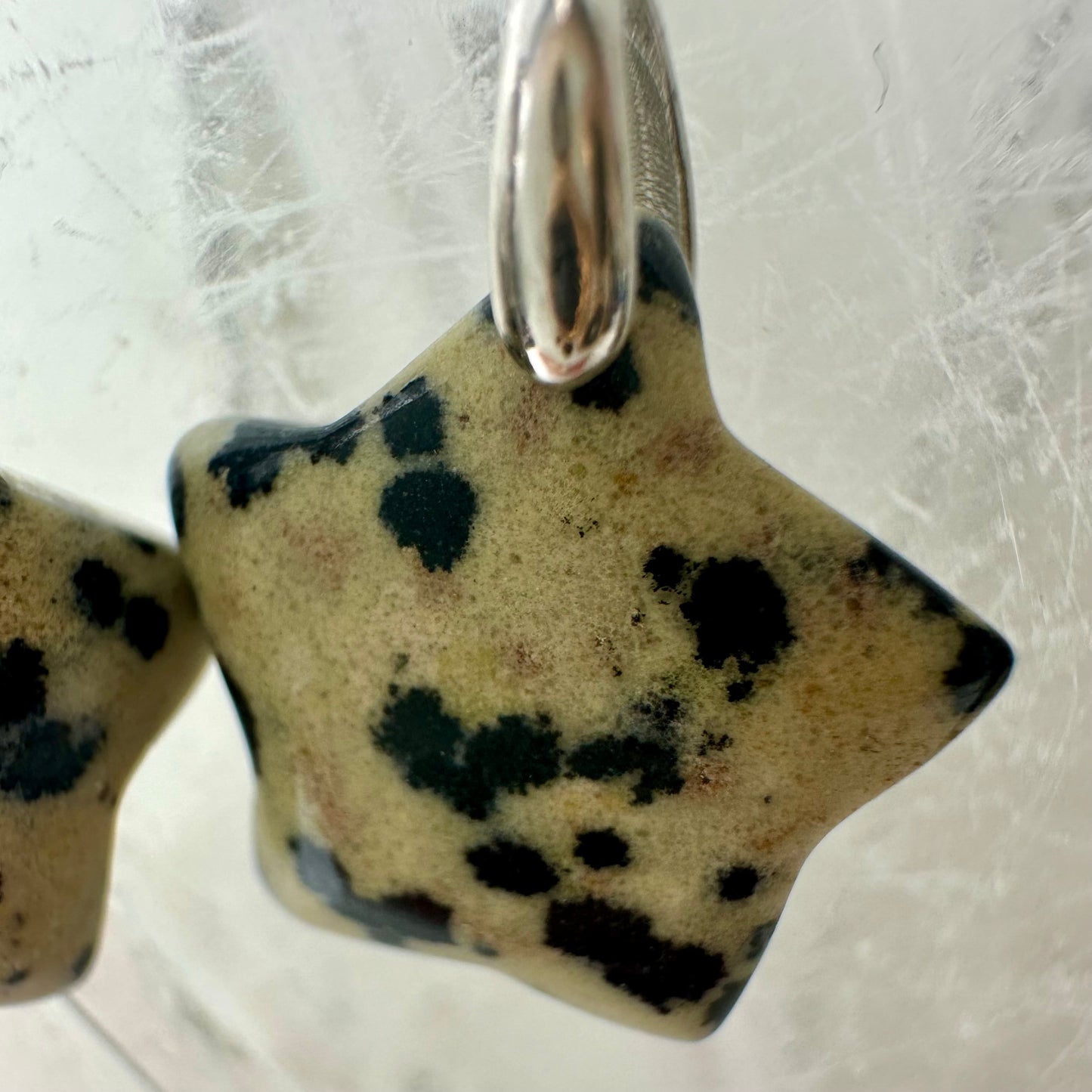 Dalmation Jasper 925 Star Mini Pendants