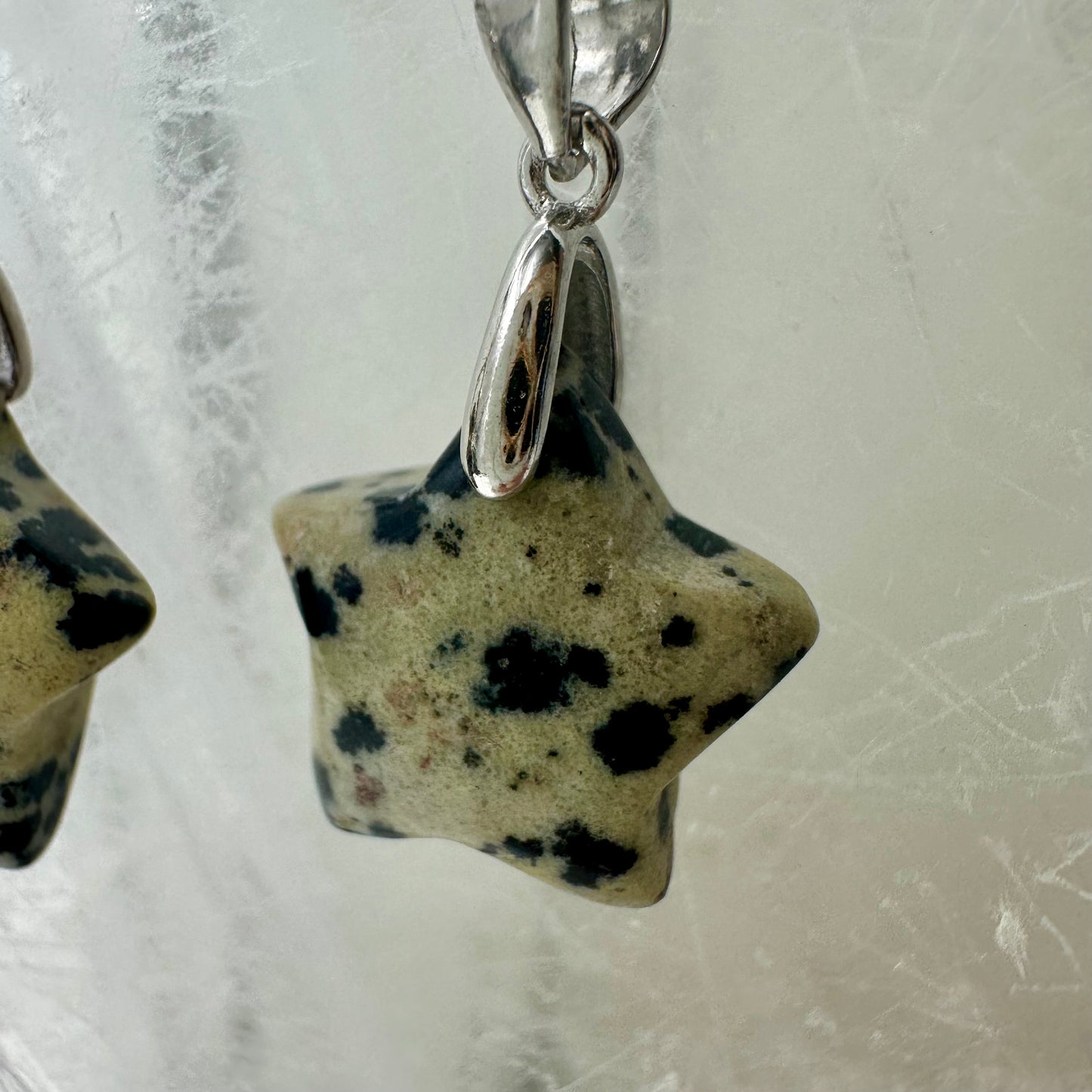 Dalmation Jasper 925 Star Mini Pendants