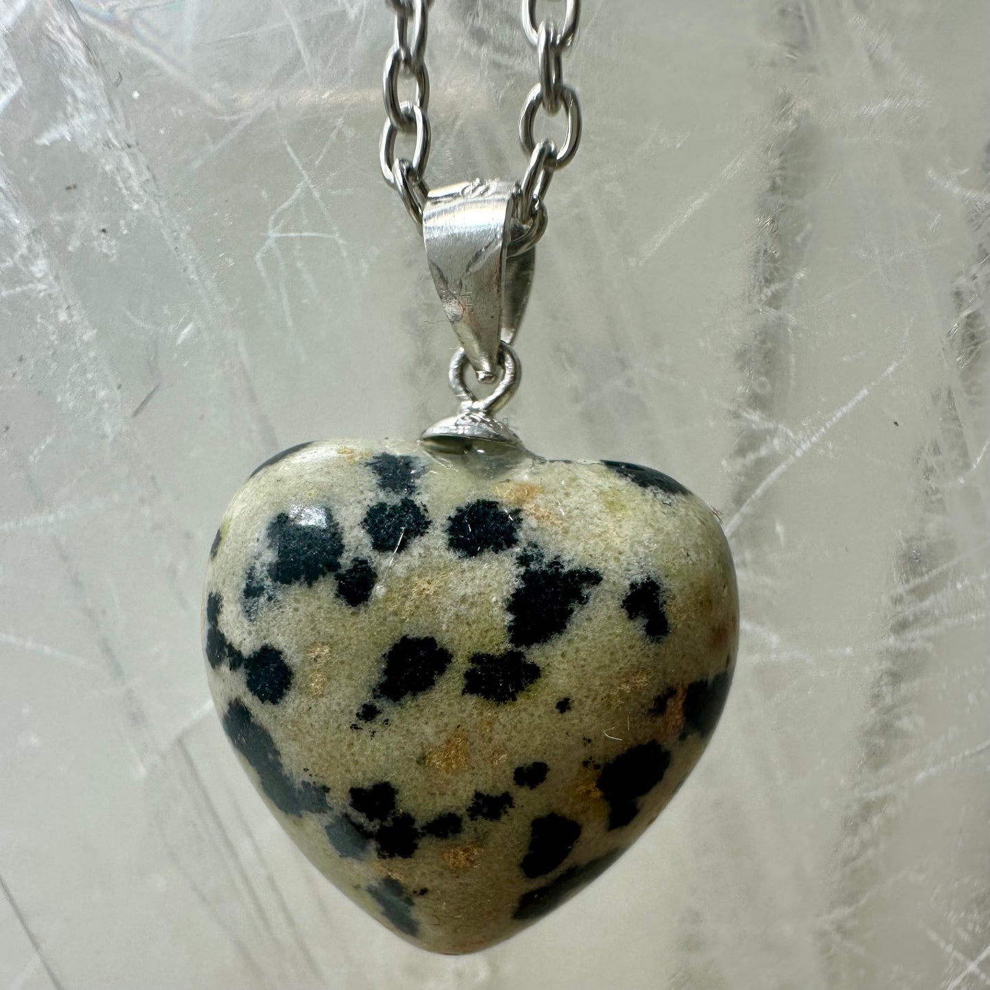 Dalmation Jasper 925 Mini Heart Pendants