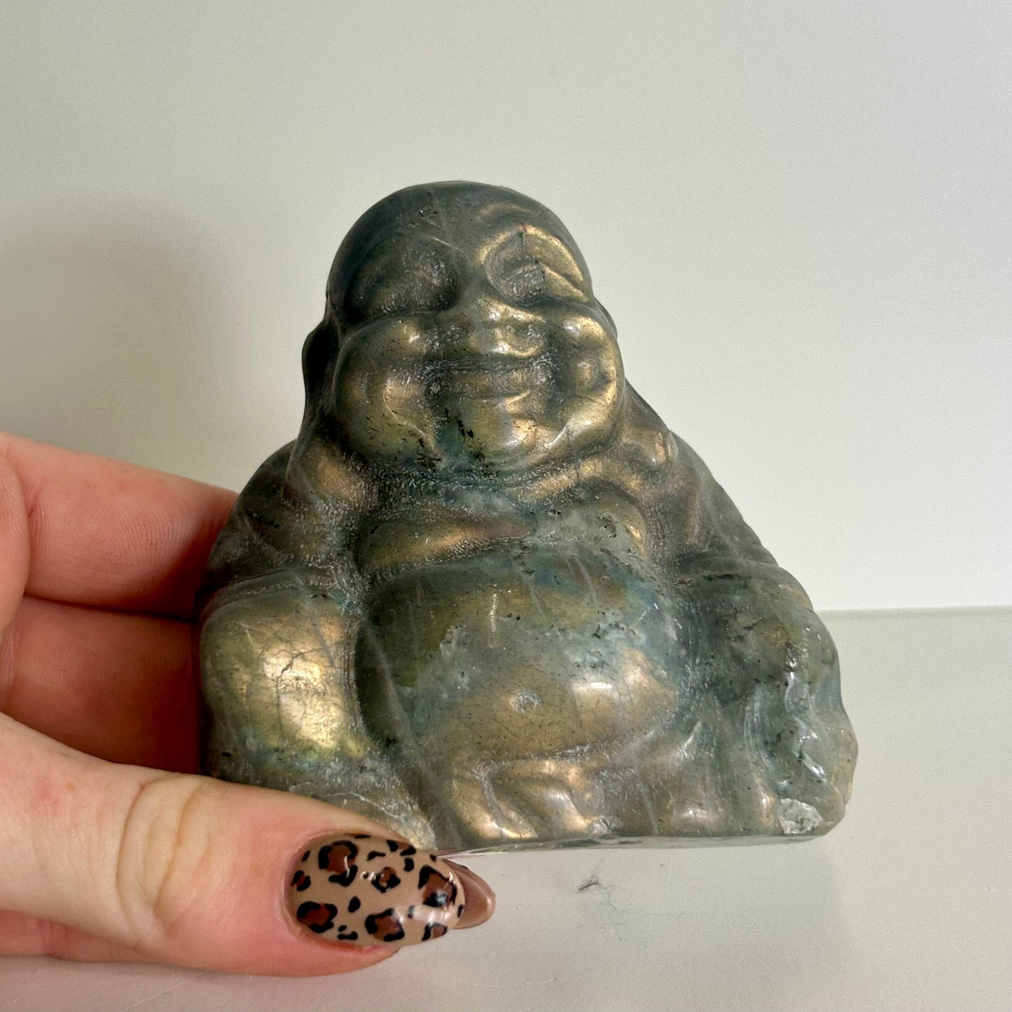 Labradorite Buddha Carving