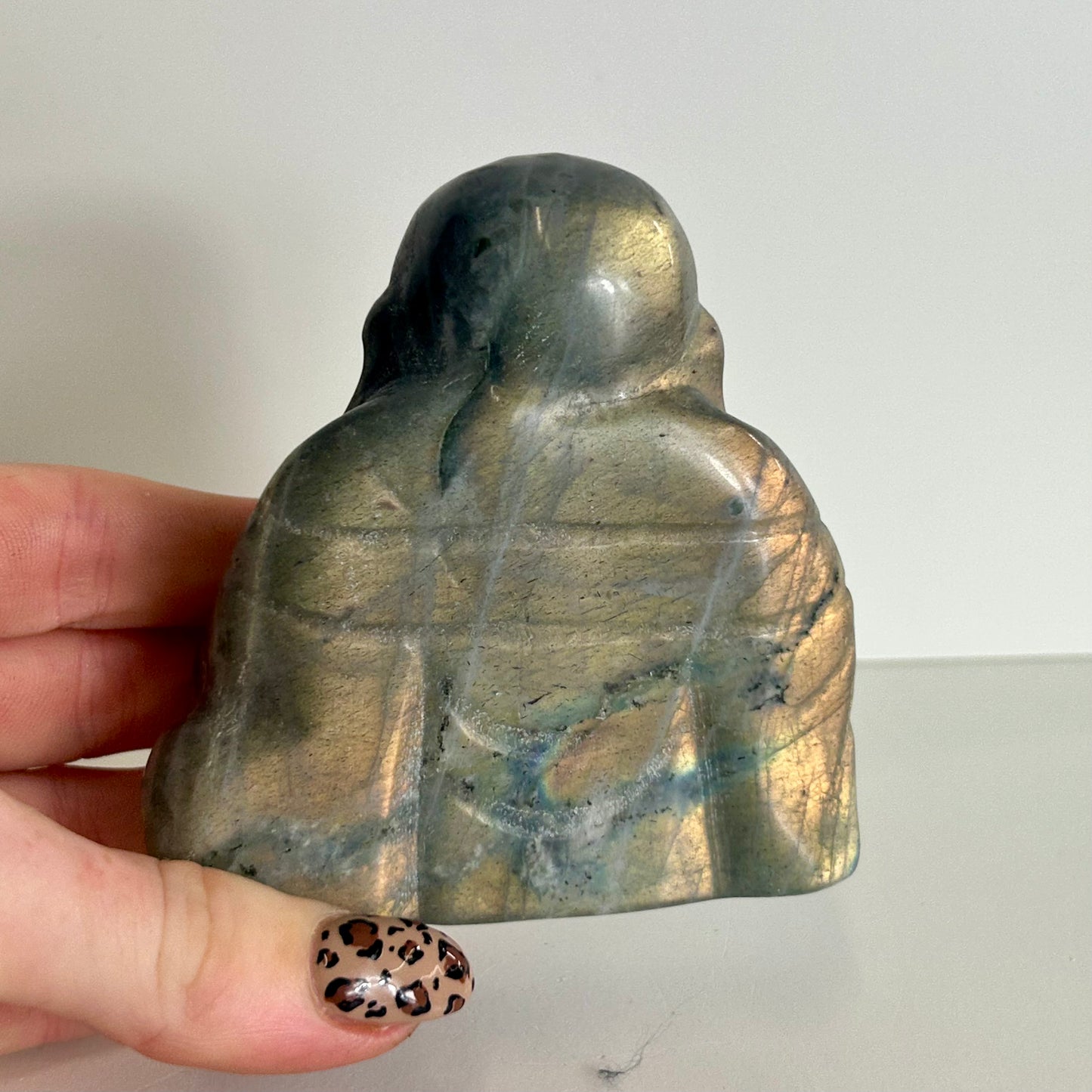 Labradorite Buddha Carving
