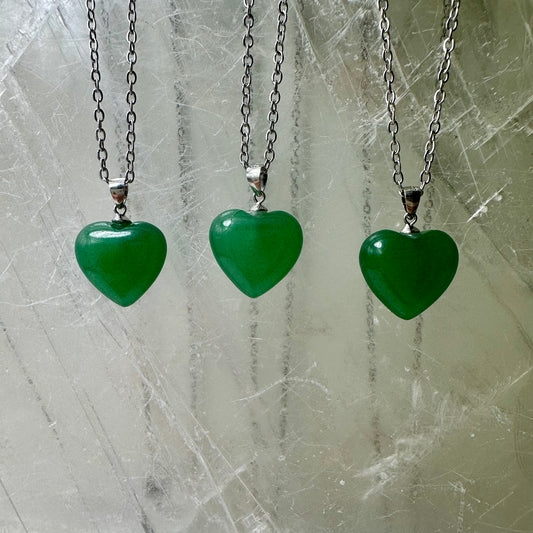 Green Aventurine 925 Heart Mini Pendant