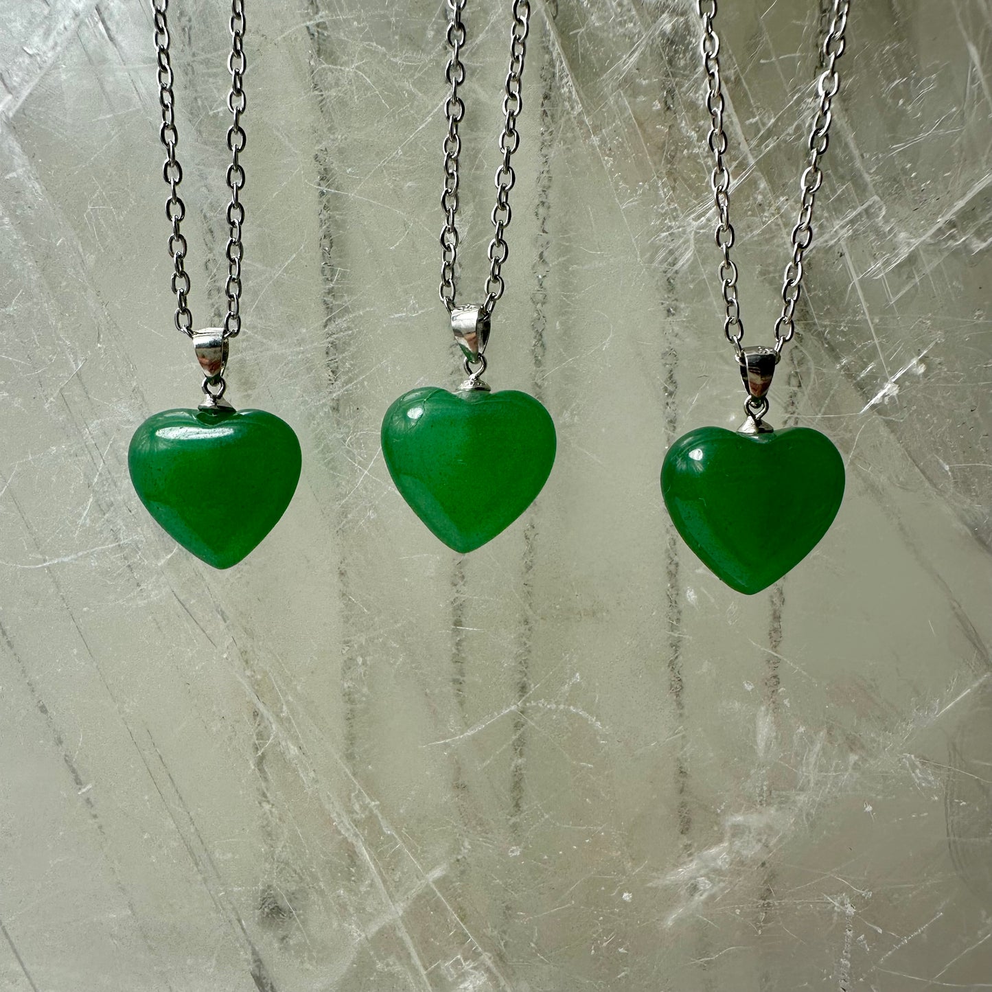 Green Aventurine 925 Heart Mini Pendant