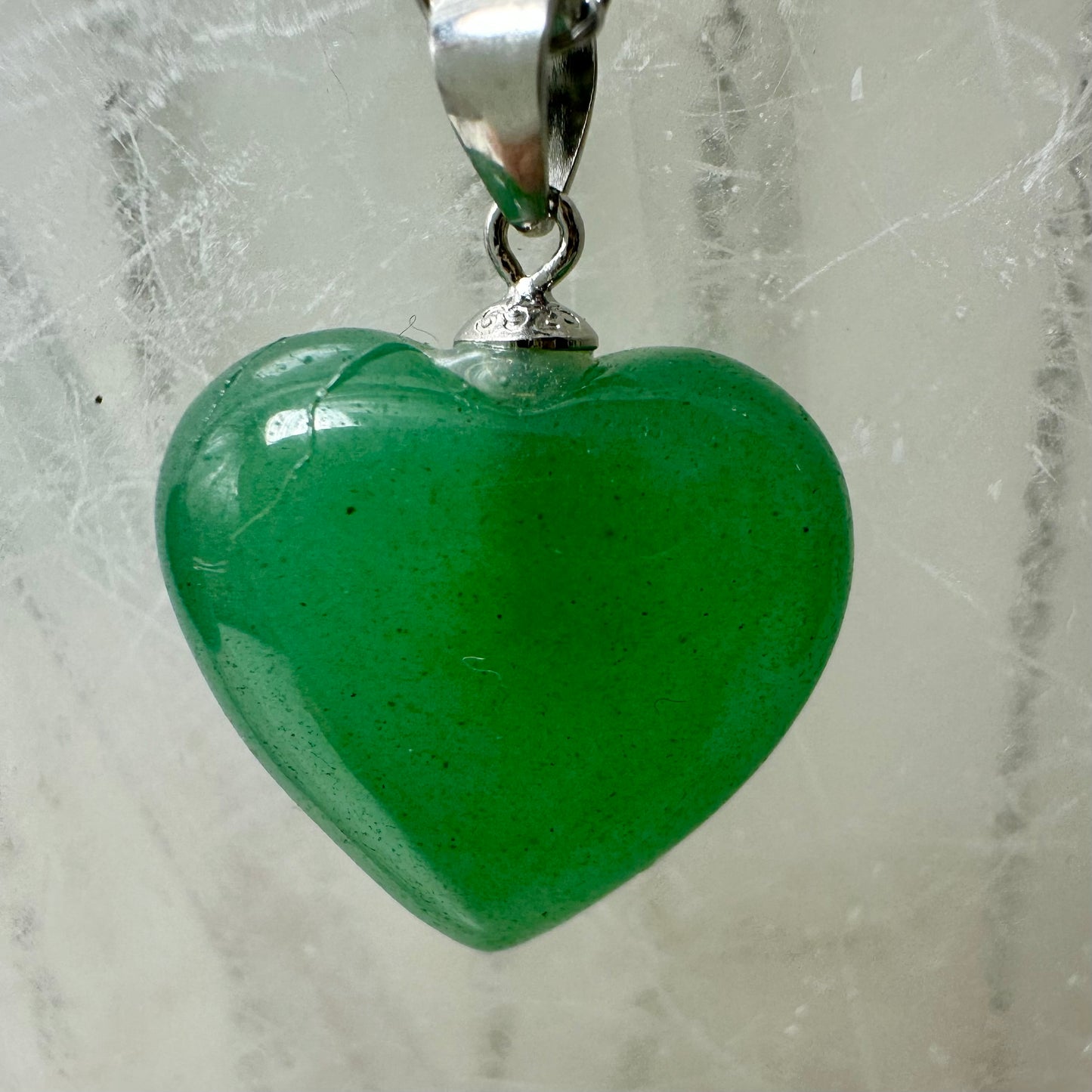 Green Aventurine 925 Heart Mini Pendant