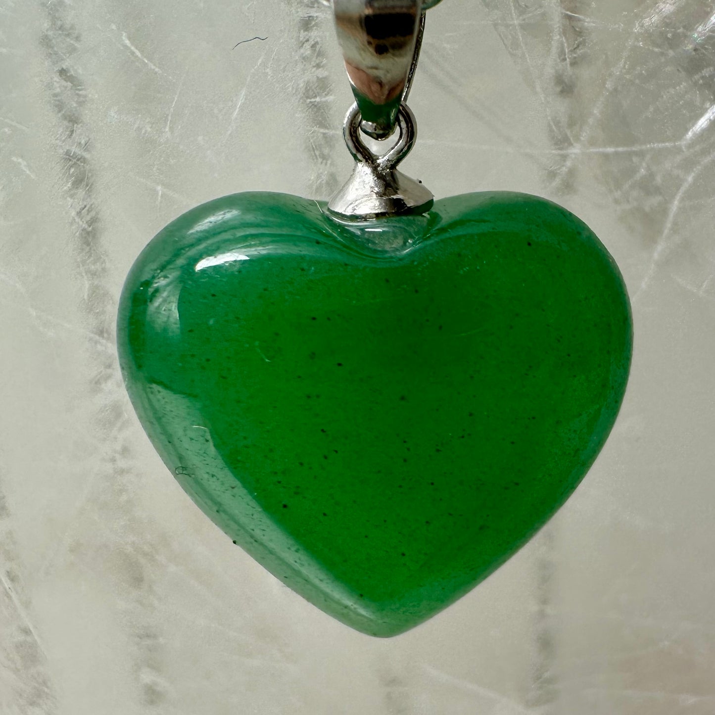 Green Aventurine 925 Heart Mini Pendant