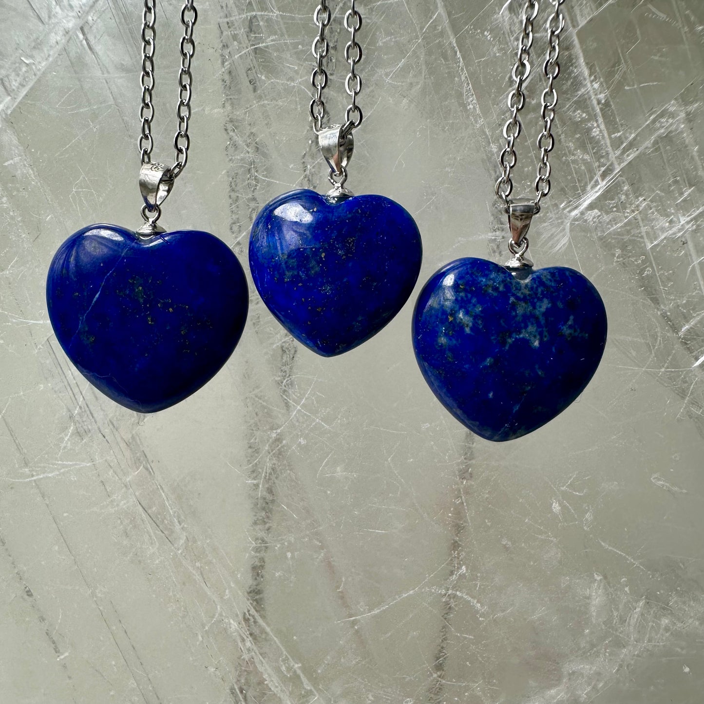 Lapis 925 Heart Mini Pendants