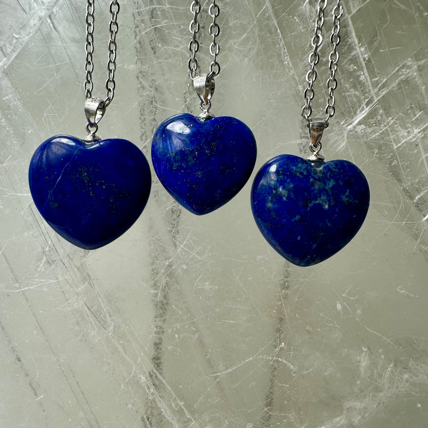 Lapis 925 Heart Mini Pendants