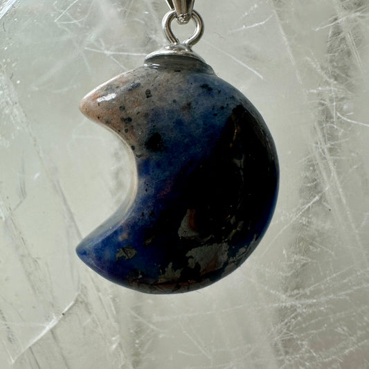 Sodalite 925 Moon Mini Pendants